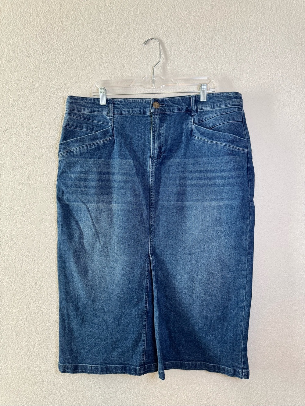 Christopher & Banks Denim Midi Skirt NEW Size XL